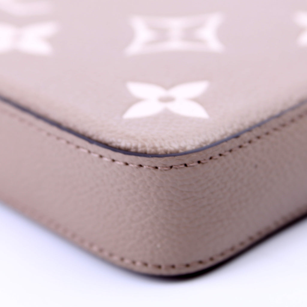 Pochette Felicie Bicolor Empreinte Turtledove