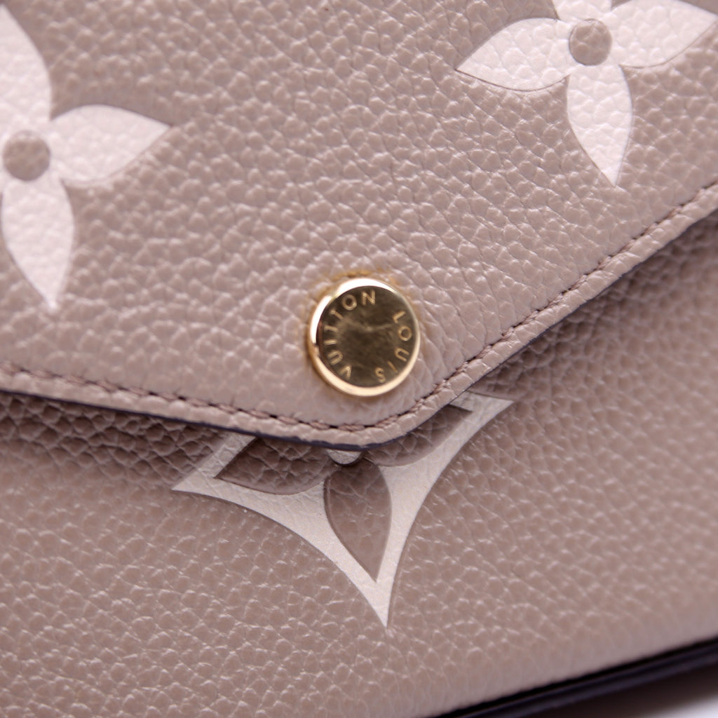 Pochette Felicie Bicolor Empreinte Turtledove