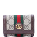 644334 Ophidia GG Supreme Tri-Fold Wallet Brown