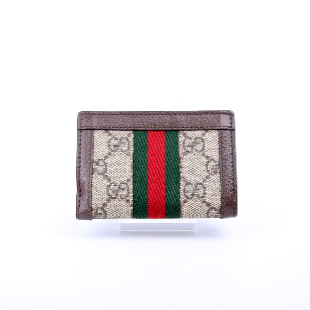 644334 Ophidia GG Supreme Tri-Fold Wallet Brown