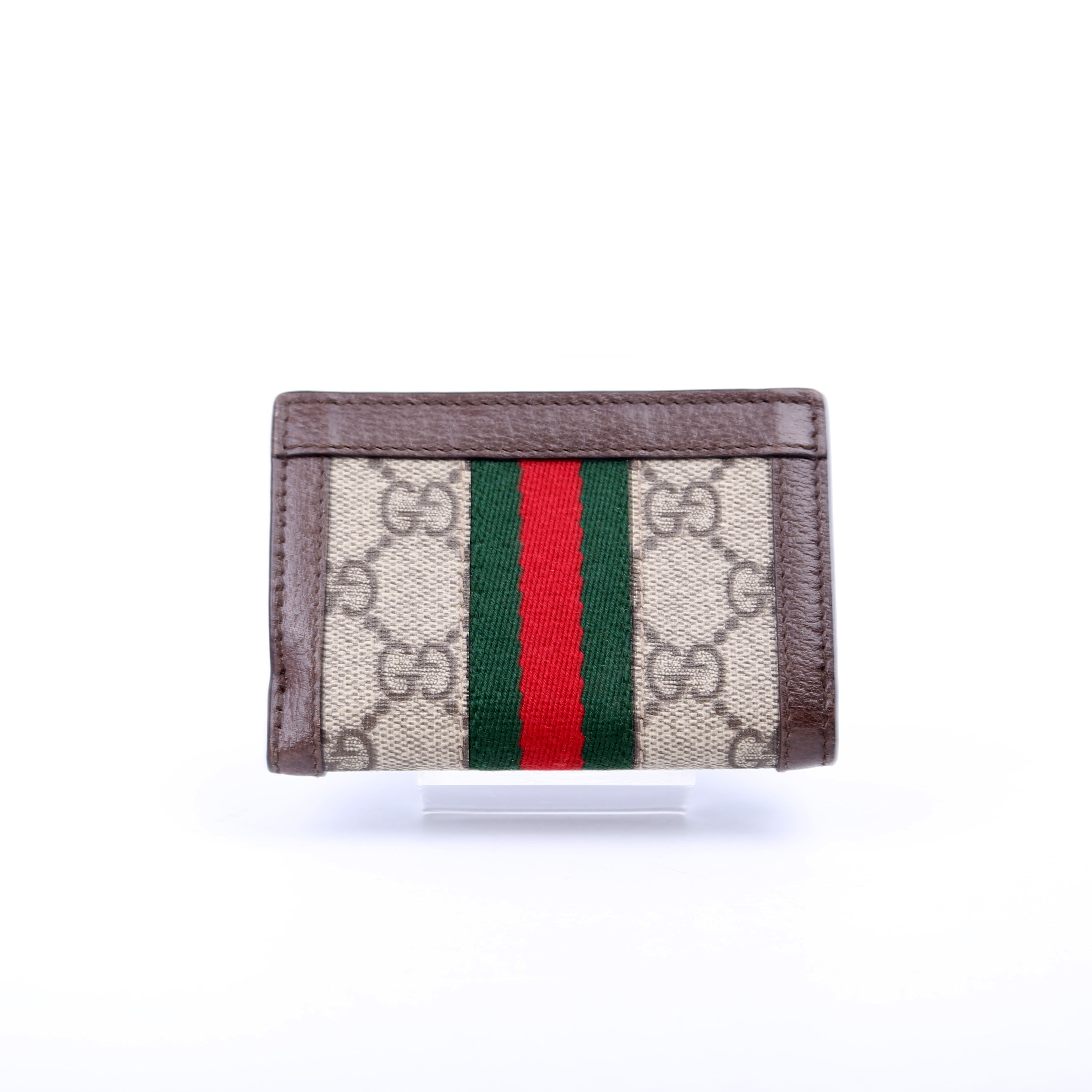 644334 Ophidia GG Supreme Tri-Fold Wallet Brown