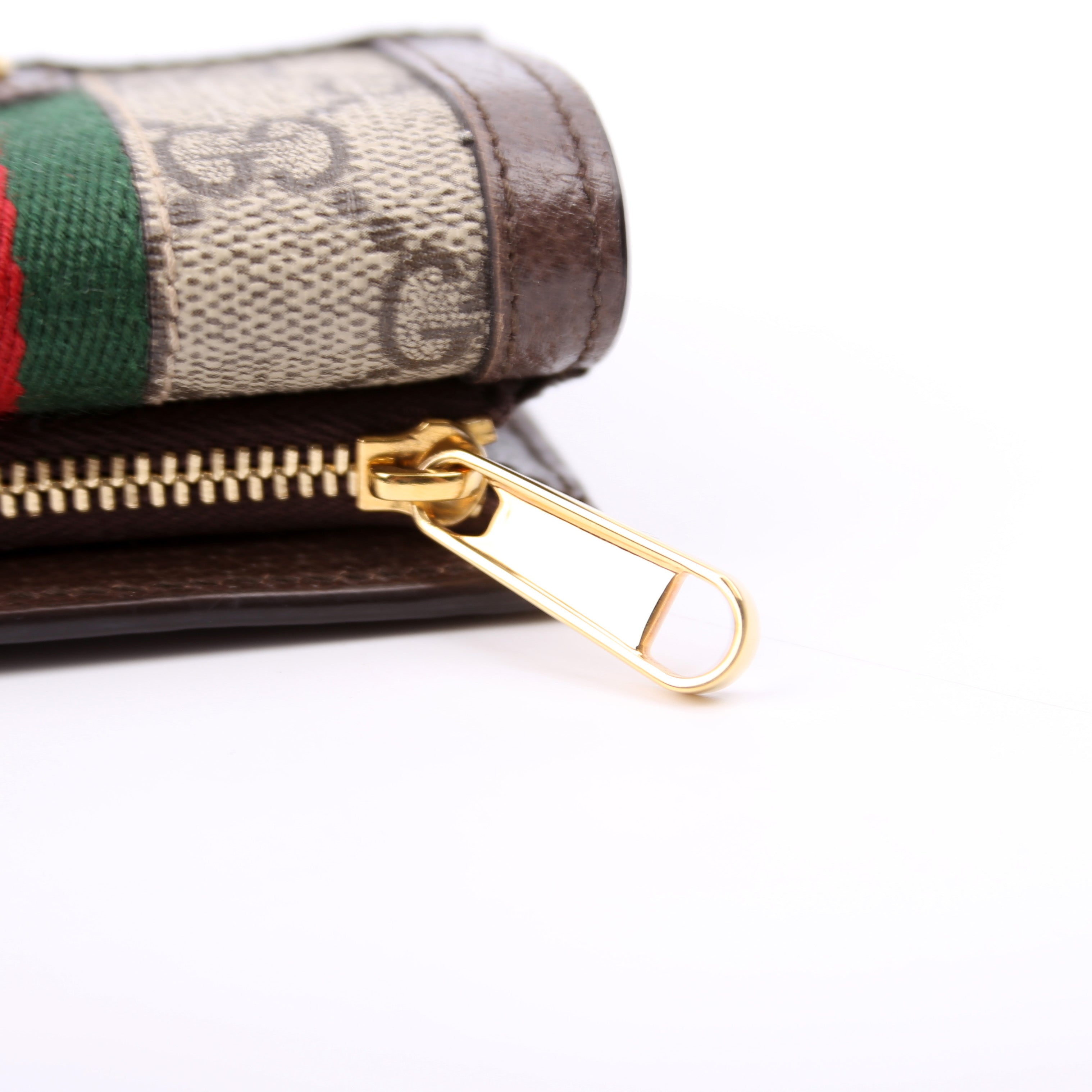 644334 Ophidia GG Supreme Tri-Fold Wallet Brown