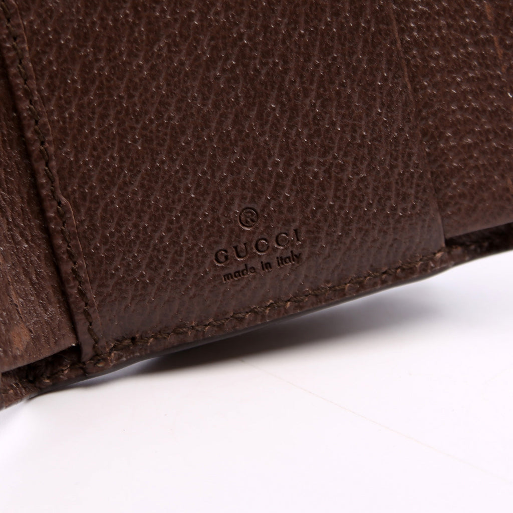 644334 Ophidia GG Supreme Tri-Fold Wallet Brown