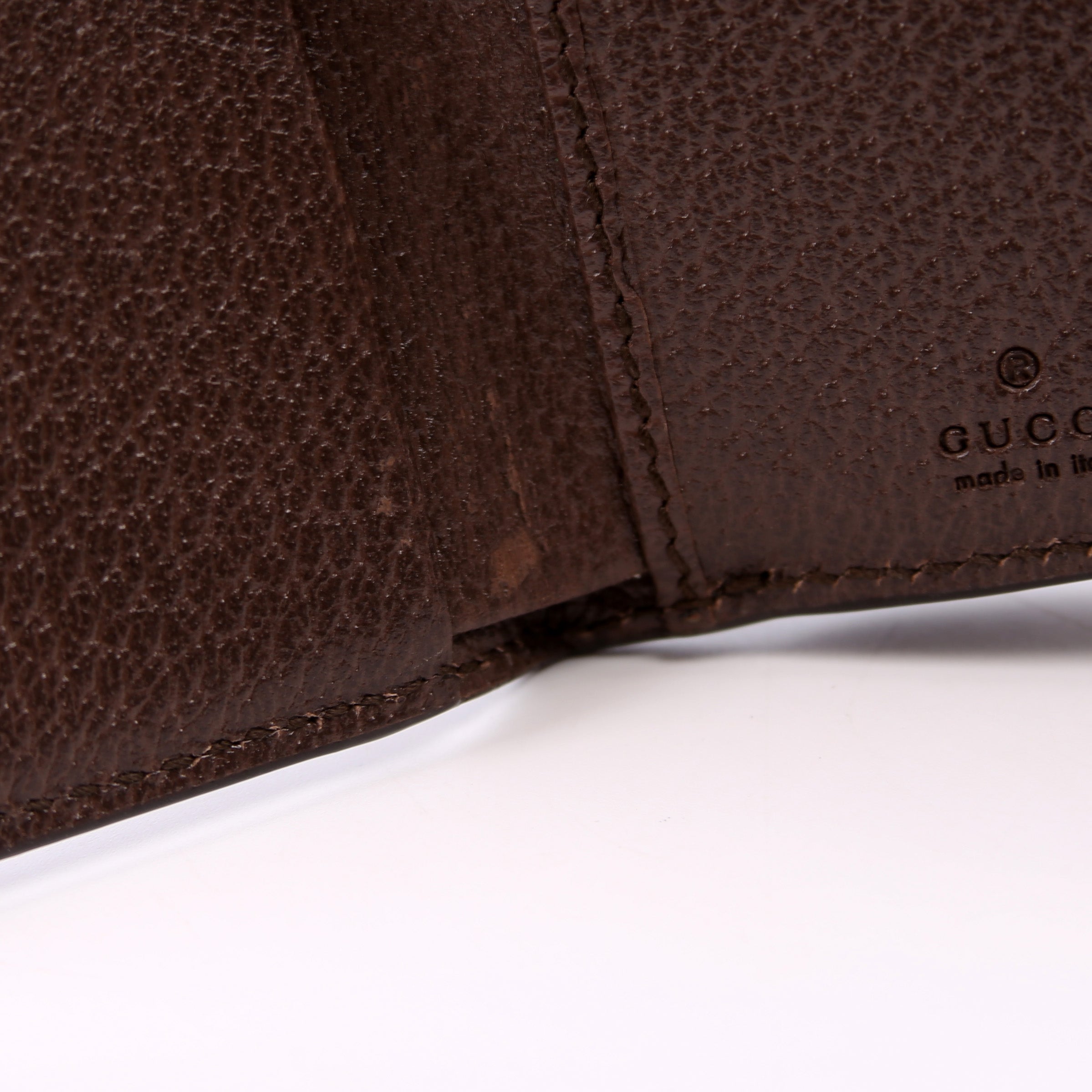644334 Ophidia GG Supreme Tri-Fold Wallet Brown