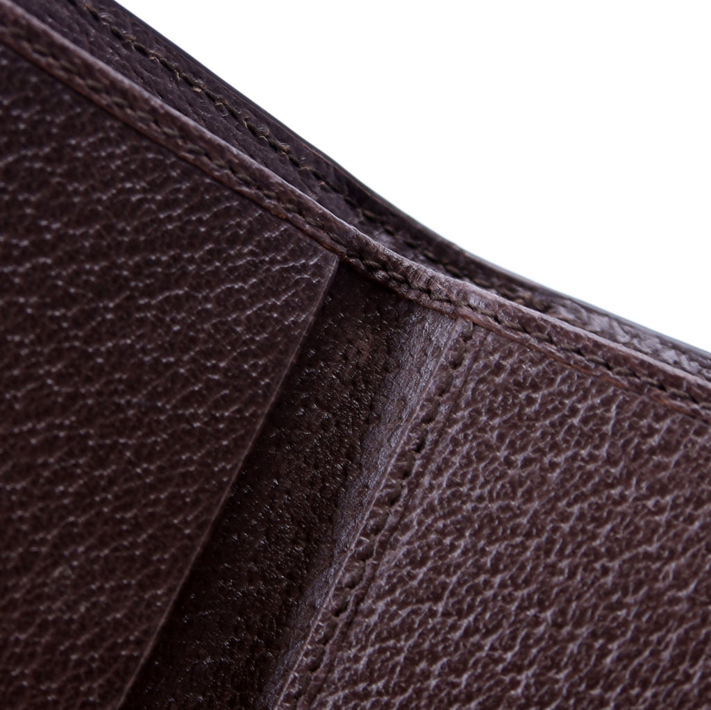 644334 Ophidia GG Supreme Tri-Fold Wallet Brown