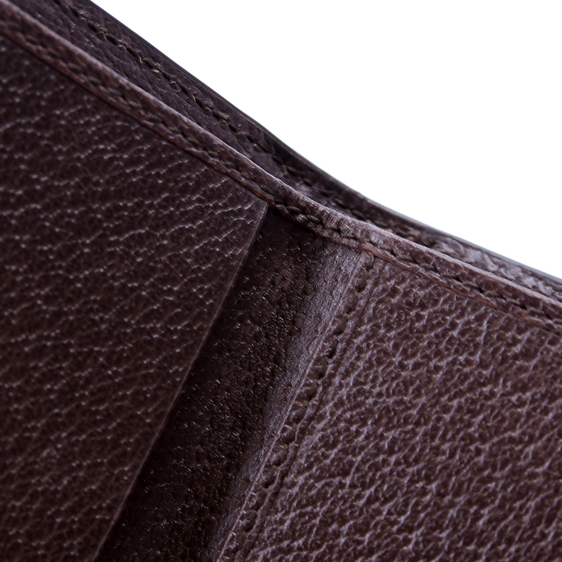 644334 Ophidia GG Supreme Tri-Fold Wallet Brown