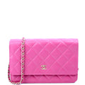 WOC Classic Quilted Lambskin Pink