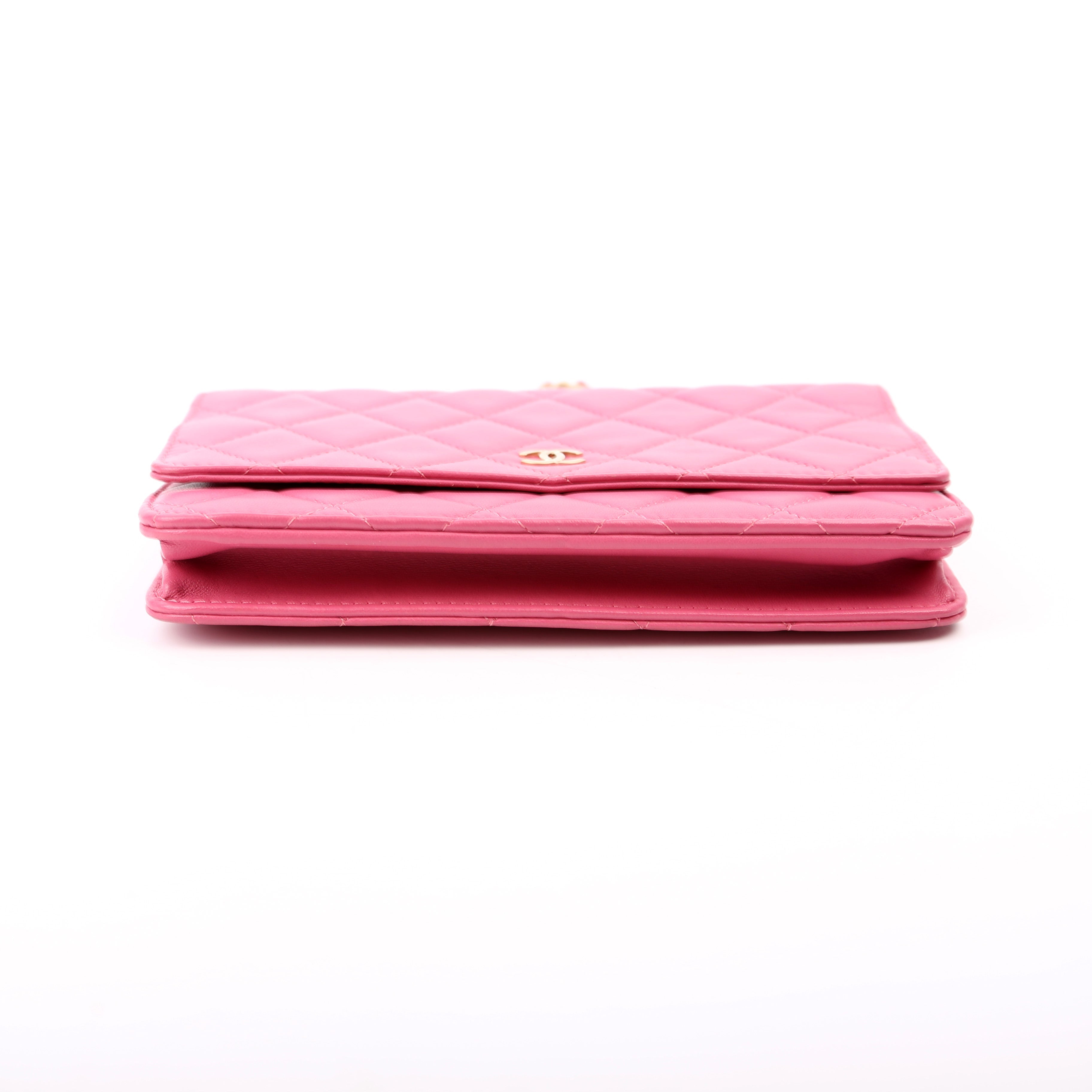 WOC Classic Quilted Lambskin Pink