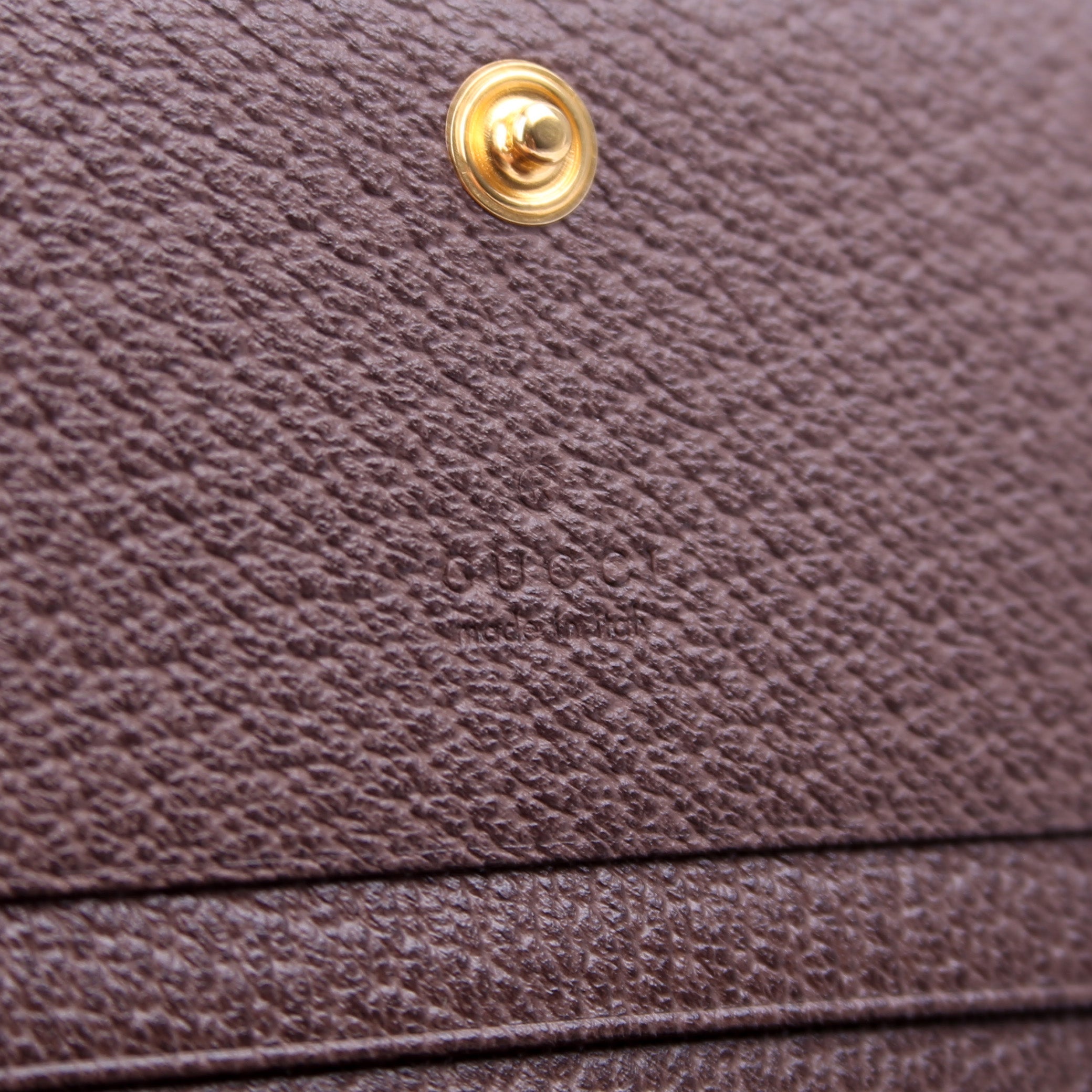 523155 Ophidia GG Card Case Wallet Brown