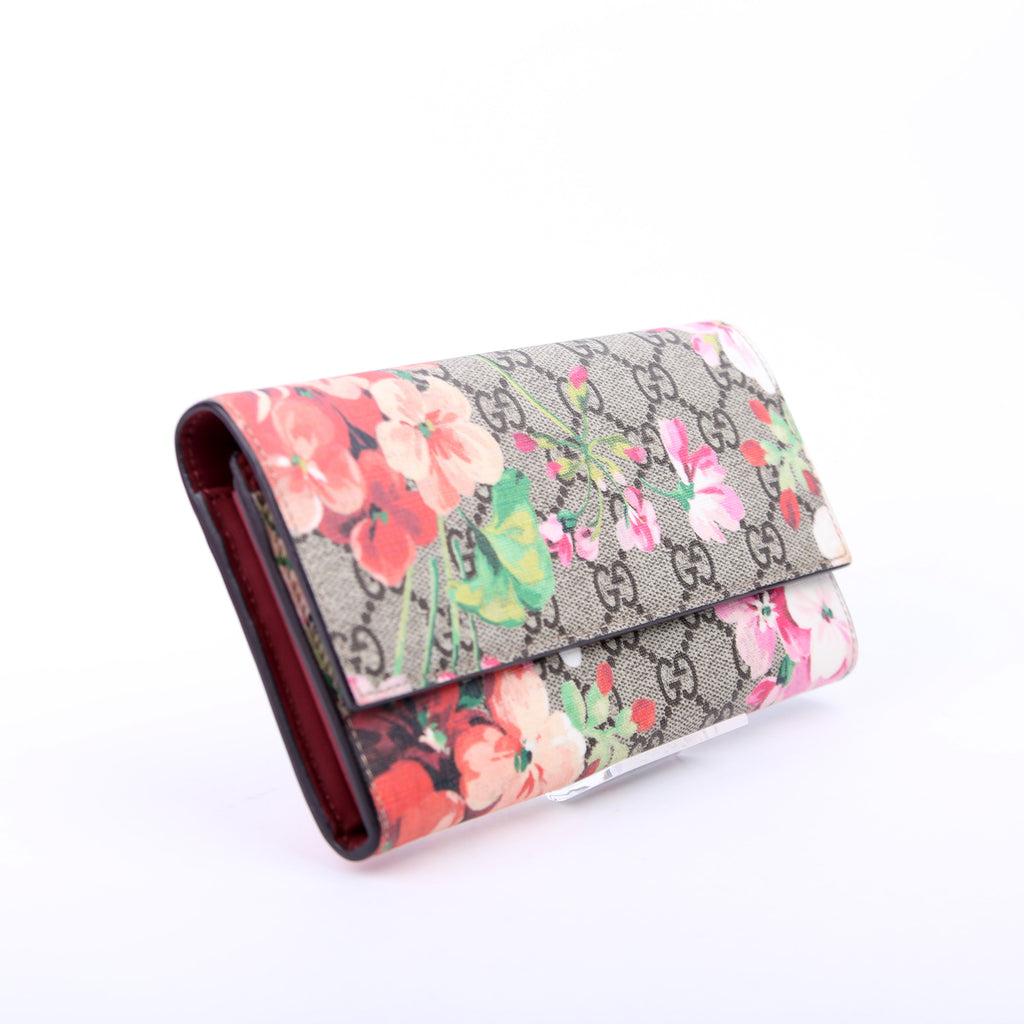404070 GG Blooms Continental Wallet Beige/Multicolor