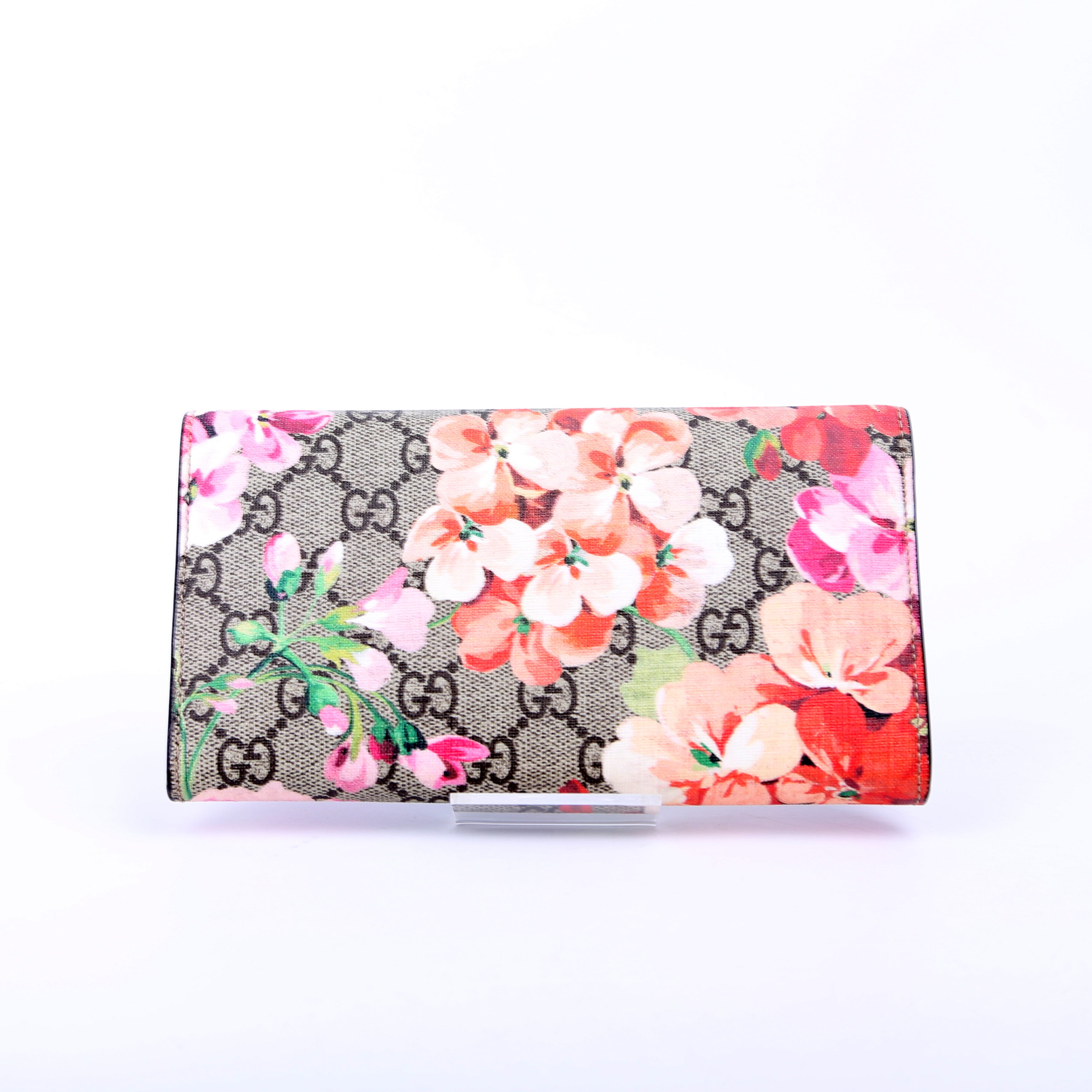 404070 GG Blooms Continental Wallet Beige/Multicolor