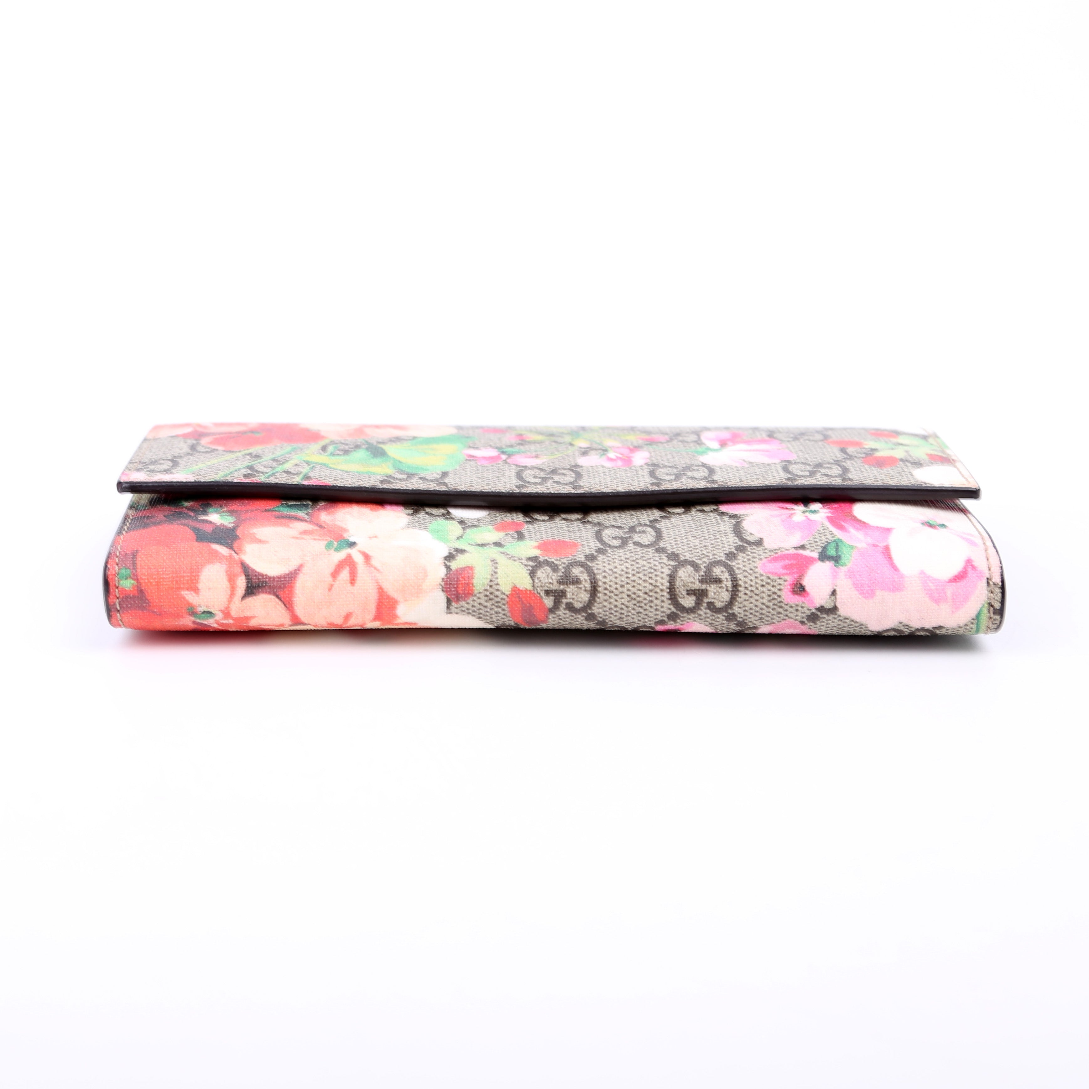 404070 GG Blooms Continental Wallet Beige/Multicolor
