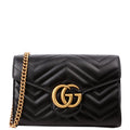 474575 Marmont Chain Wallet Black