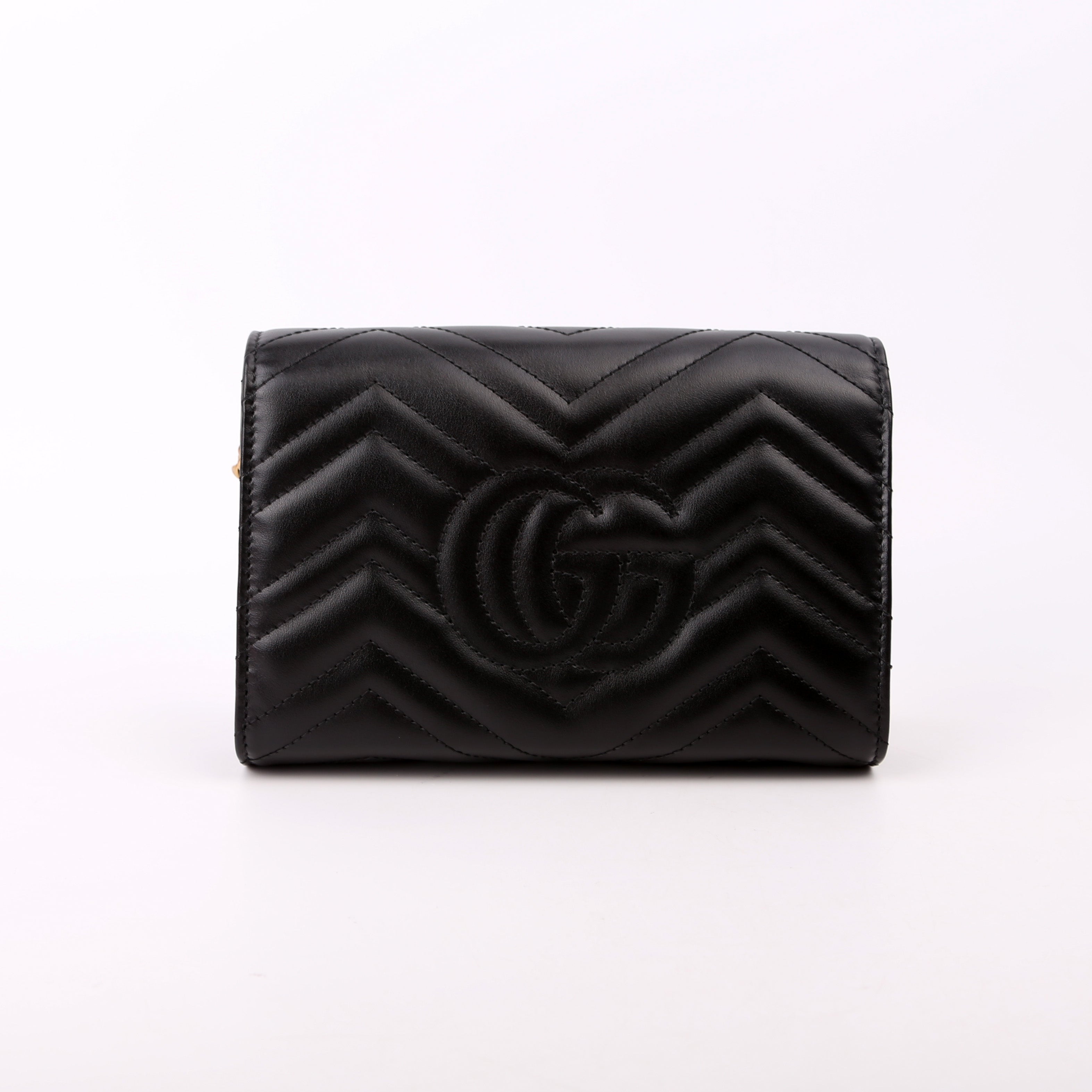 474575 Marmont Chain Wallet Black