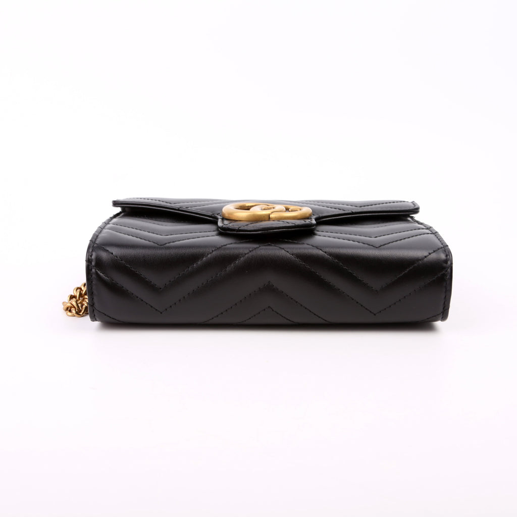 474575 Marmont Chain Wallet Black