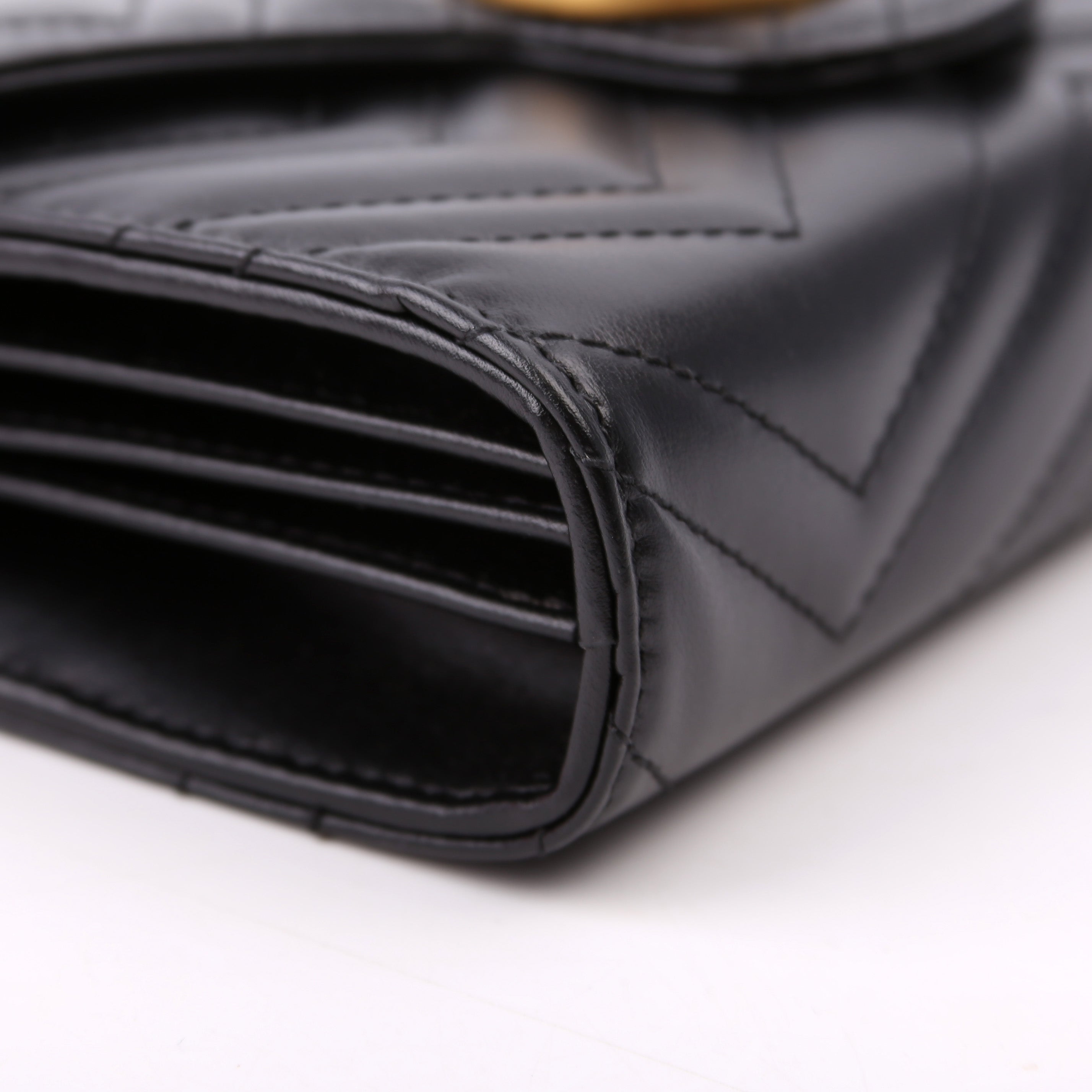 474575 Marmont Chain Wallet Black