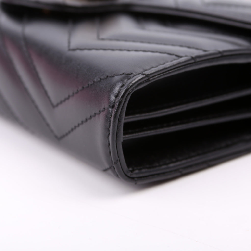 474575 Marmont Chain Wallet Black