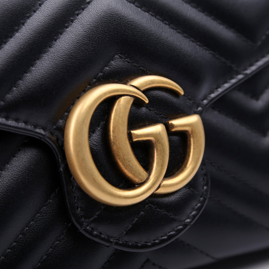 474575 Marmont Chain Wallet Black