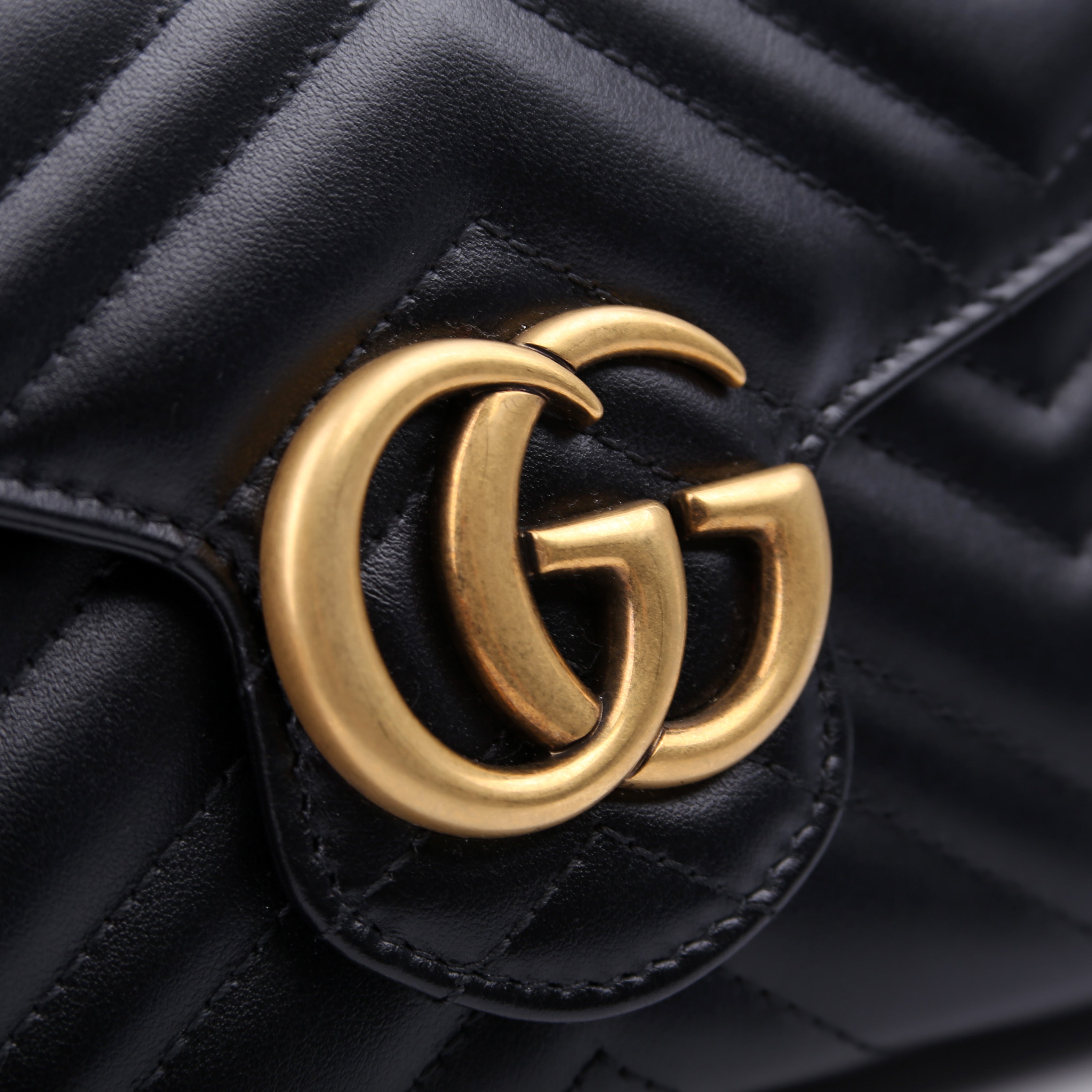 474575 Marmont Chain Wallet Black