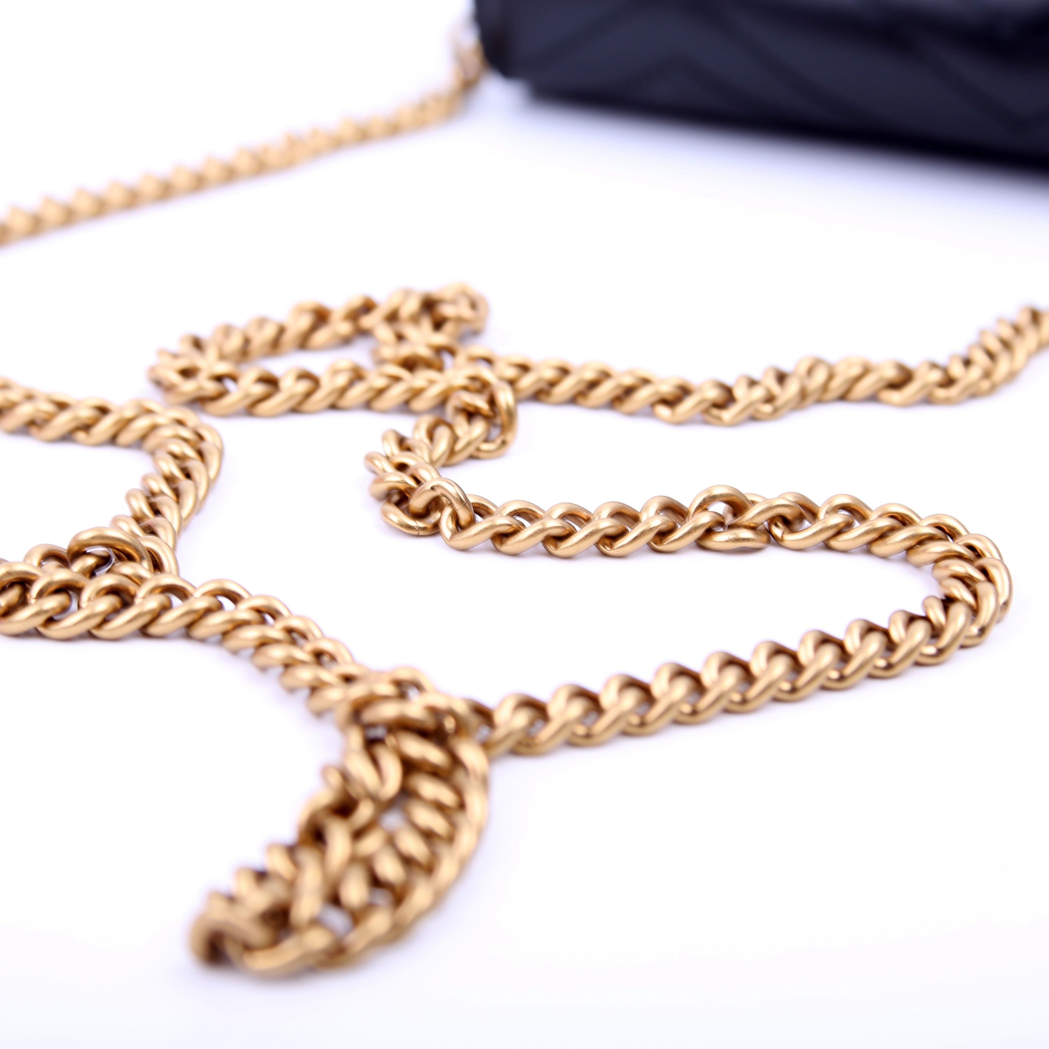 474575 Marmont Chain Wallet Black
