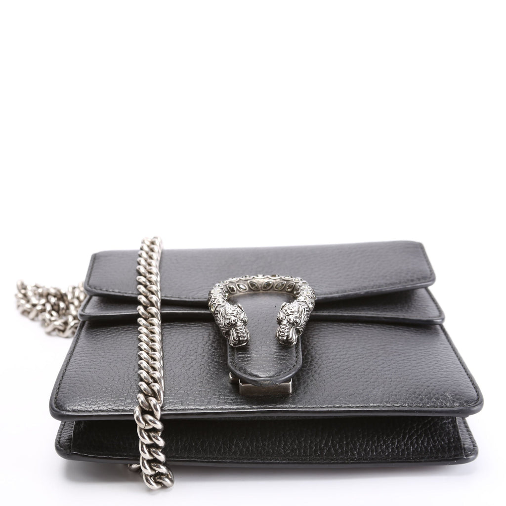 421970 Dionysus Leather Shoulder Mini Black