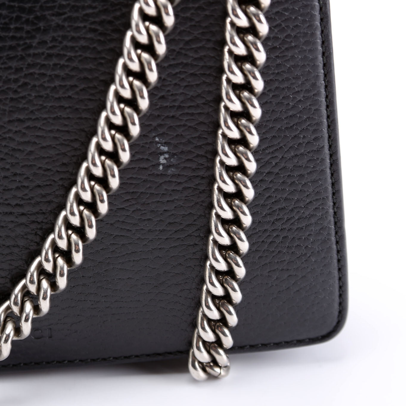 421970 Dionysus Leather Shoulder Mini Black