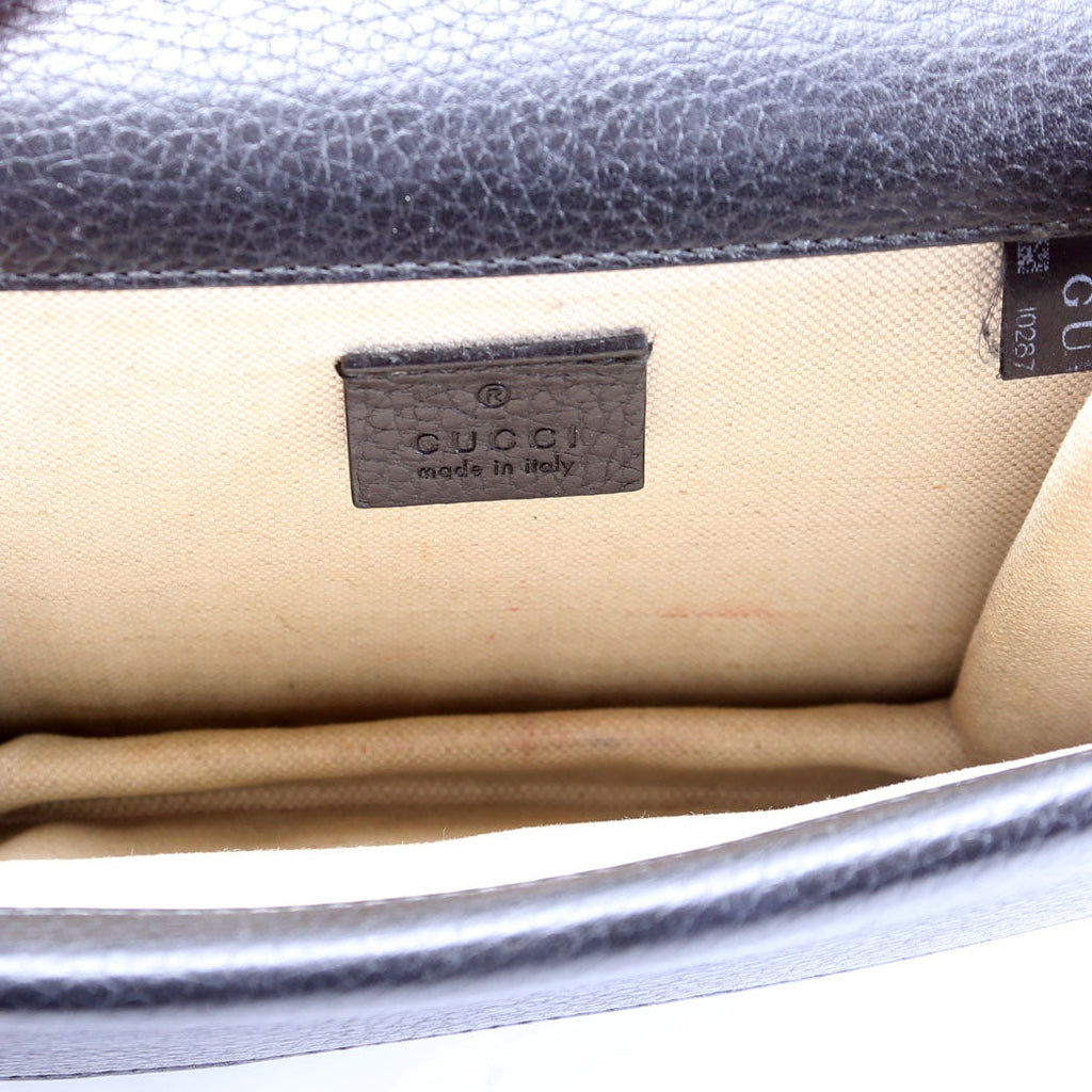 421970 Dionysus Leather Shoulder Mini Black