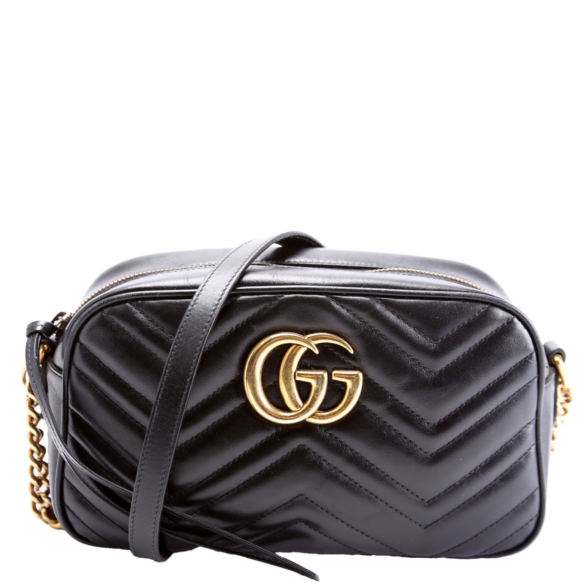447632 Marmont Small Leather Camera Black