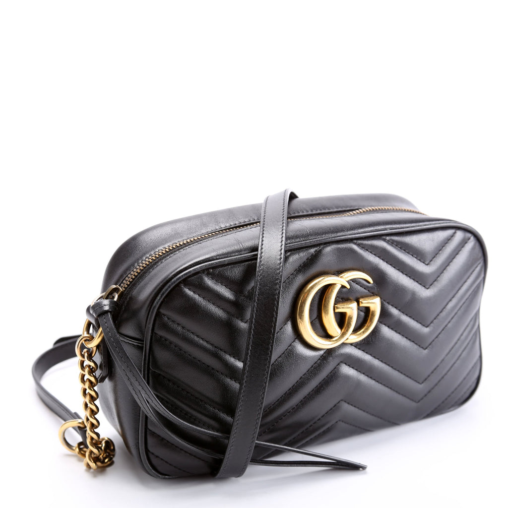 447632 Marmont Small Leather Camera Black