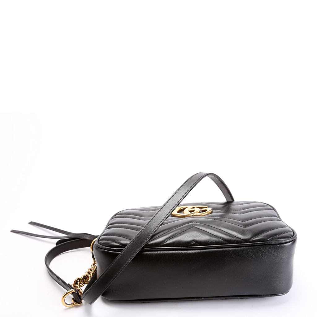 447632 Marmont Small Leather Camera Black