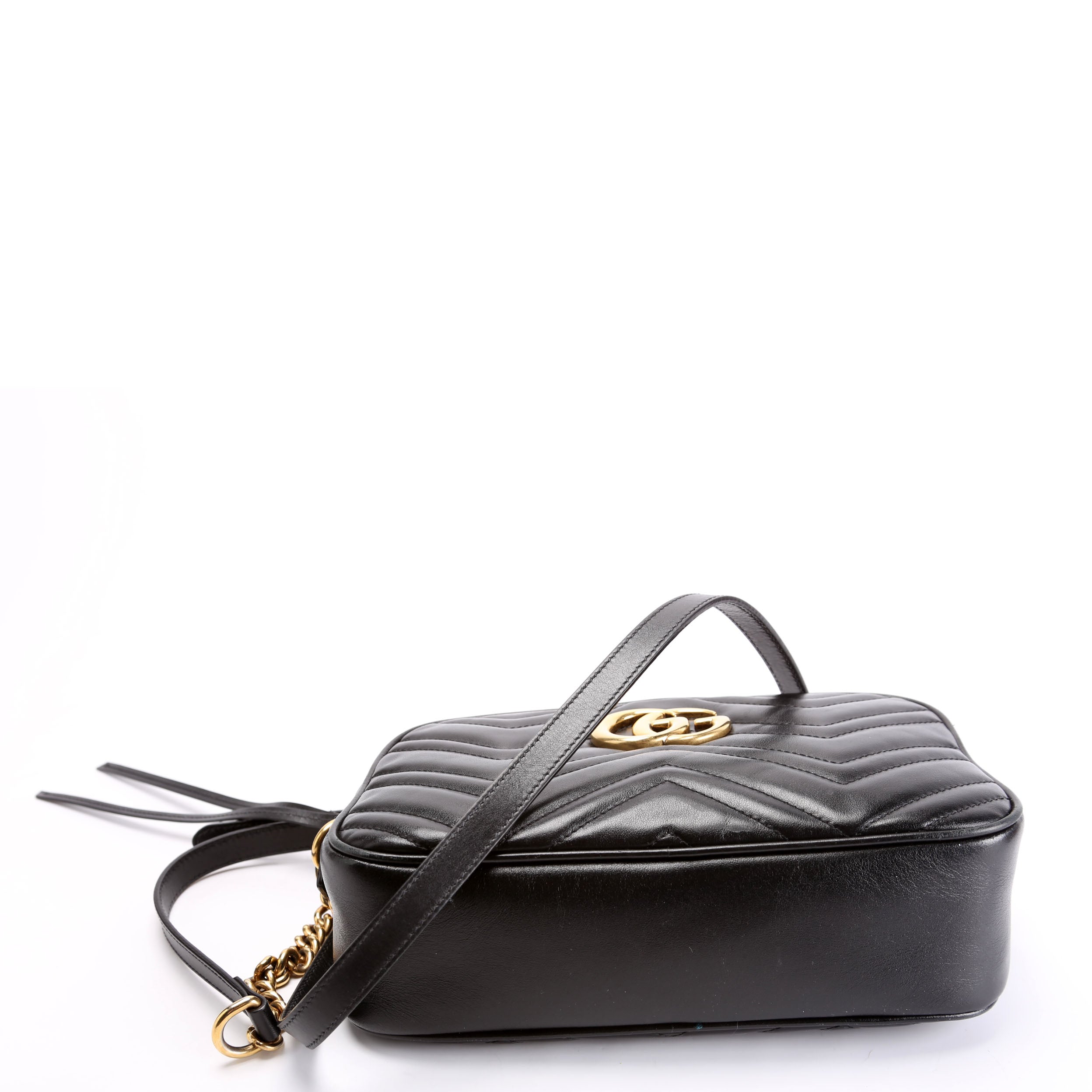 447632 Marmont Small Leather Camera Black