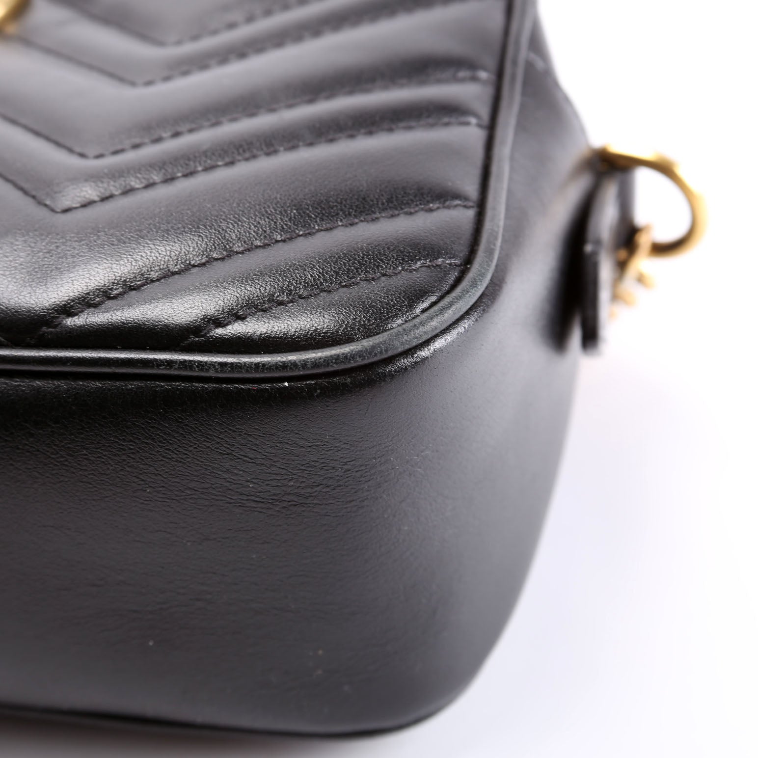 447632 Marmont Small Leather Camera Black
