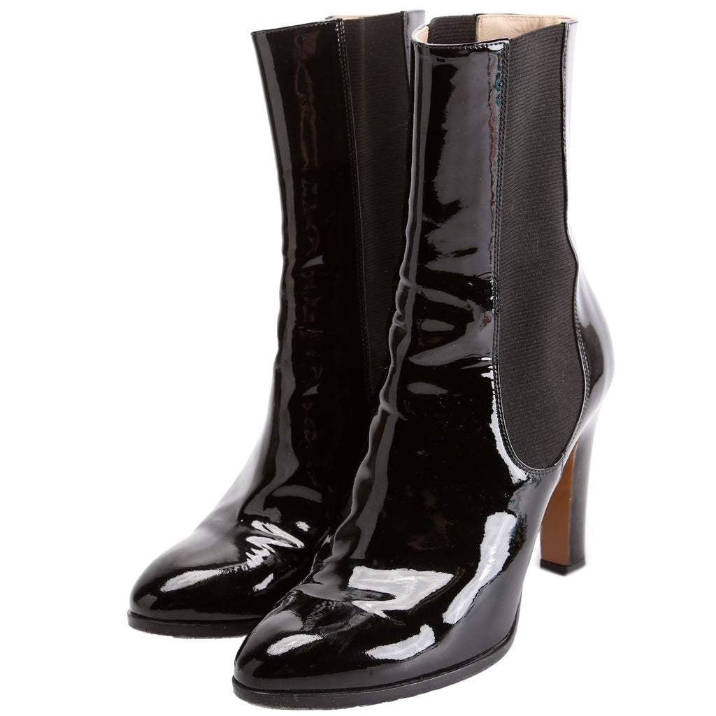 CC Patent Ankle Boots Size 38 Black