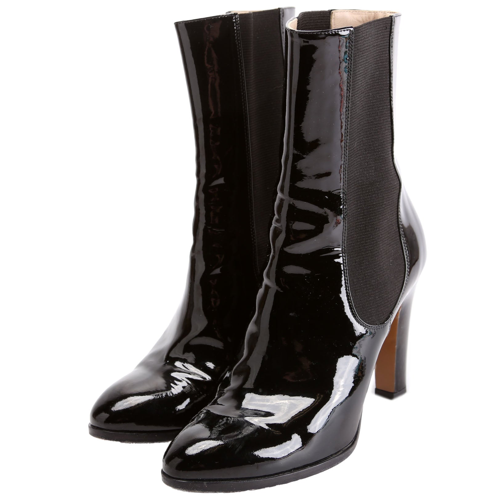 CC Patent Ankle Boots Size 38 Black