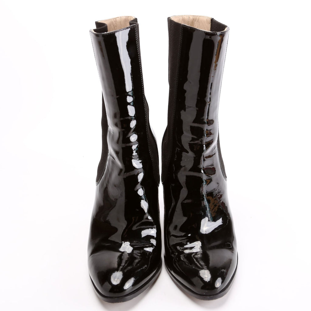 CC Patent Ankle Boots Size 38 Black