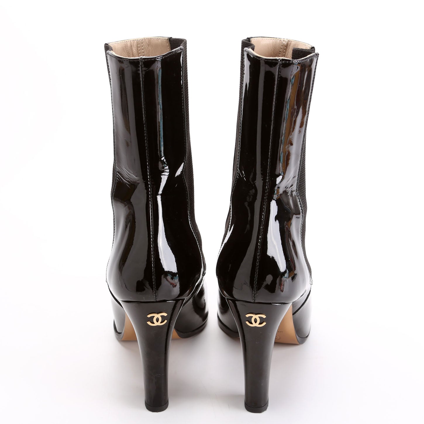 CC Patent Ankle Boots Size 38 Black