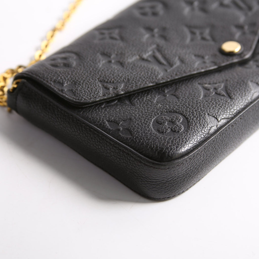 Pochette Felicie Empreinte Black