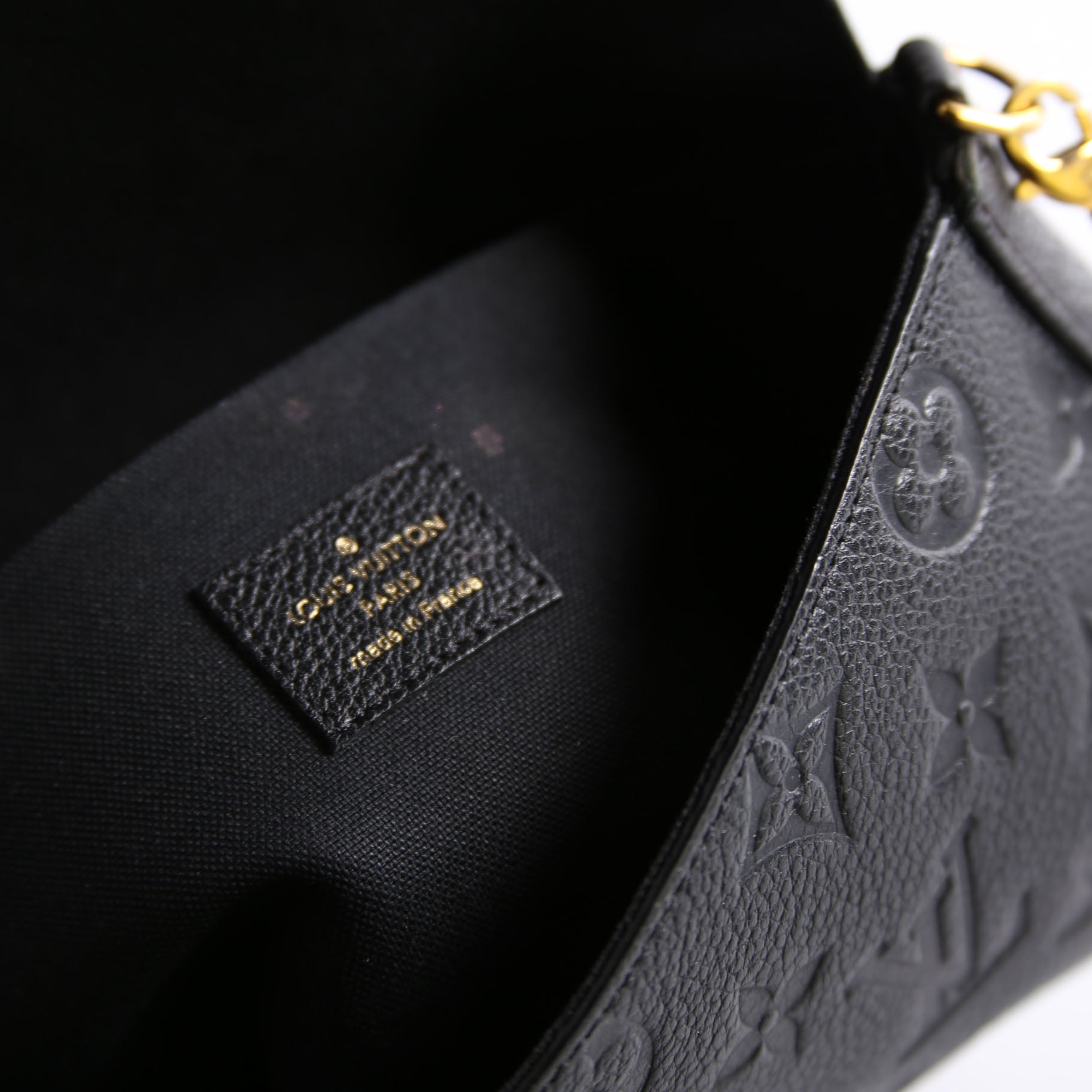 Pochette Felicie Empreinte Black