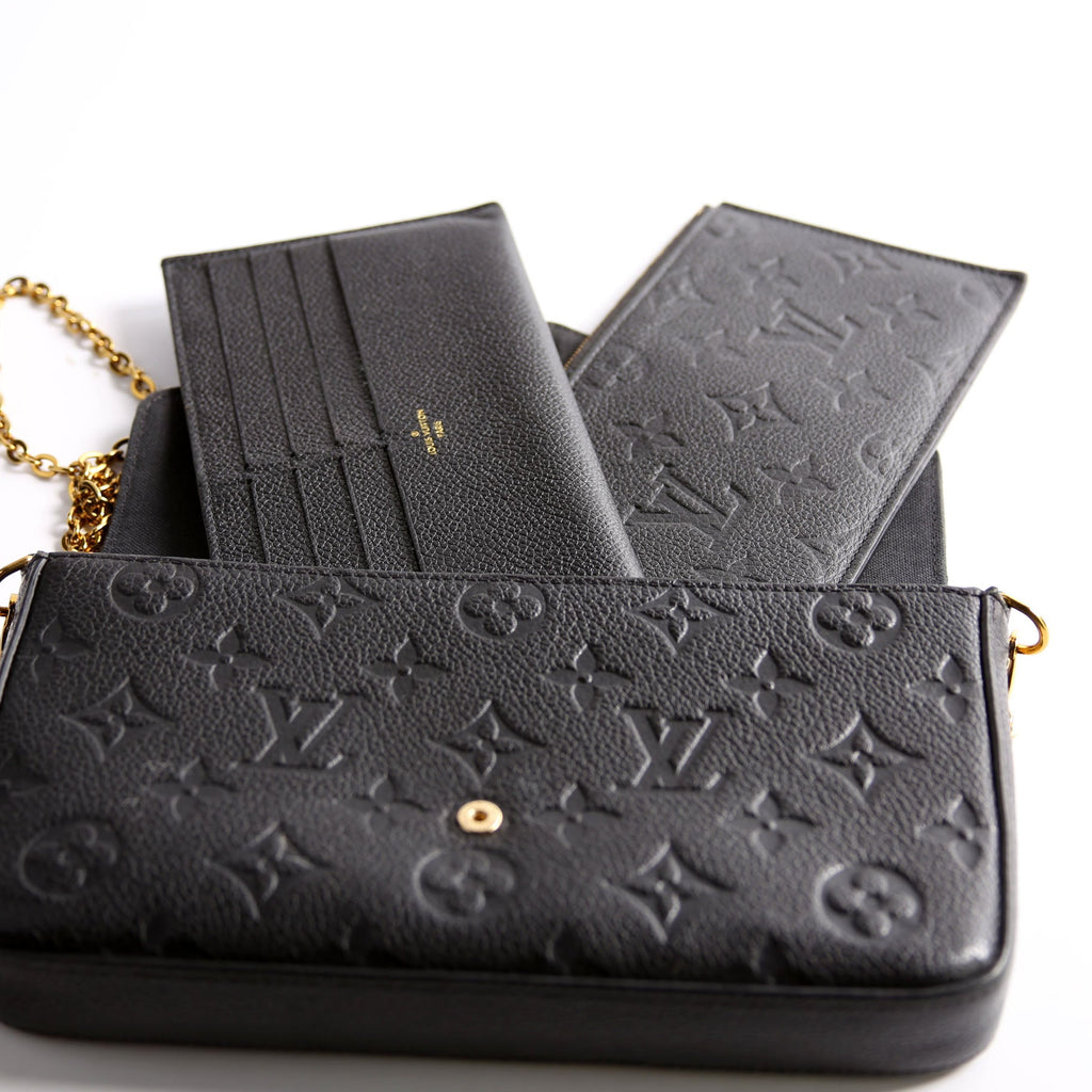 Pochette Felicie Empreinte Black