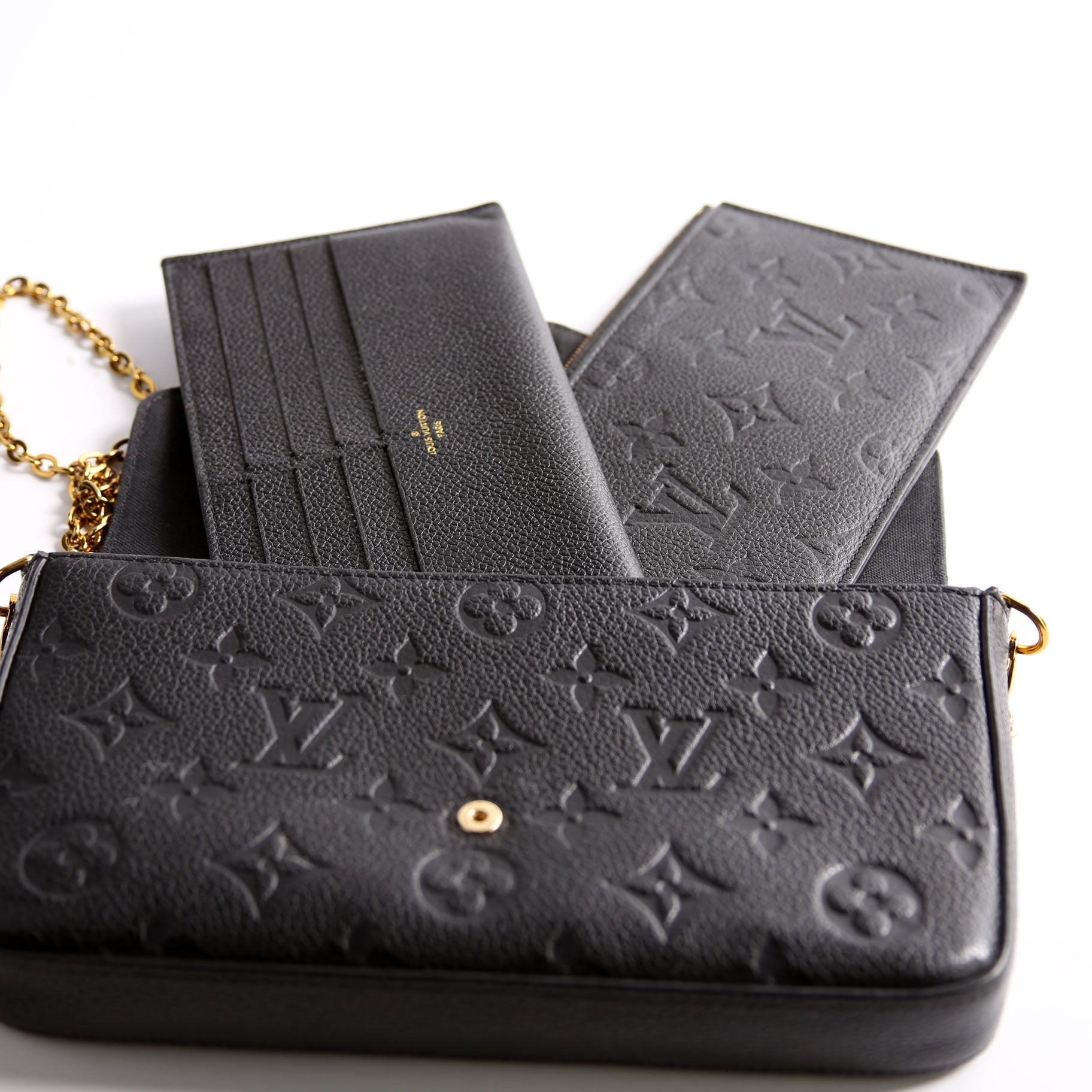 Pochette Felicie Empreinte Black