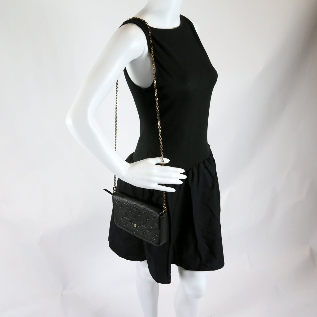 Pochette Felicie Empreinte Black