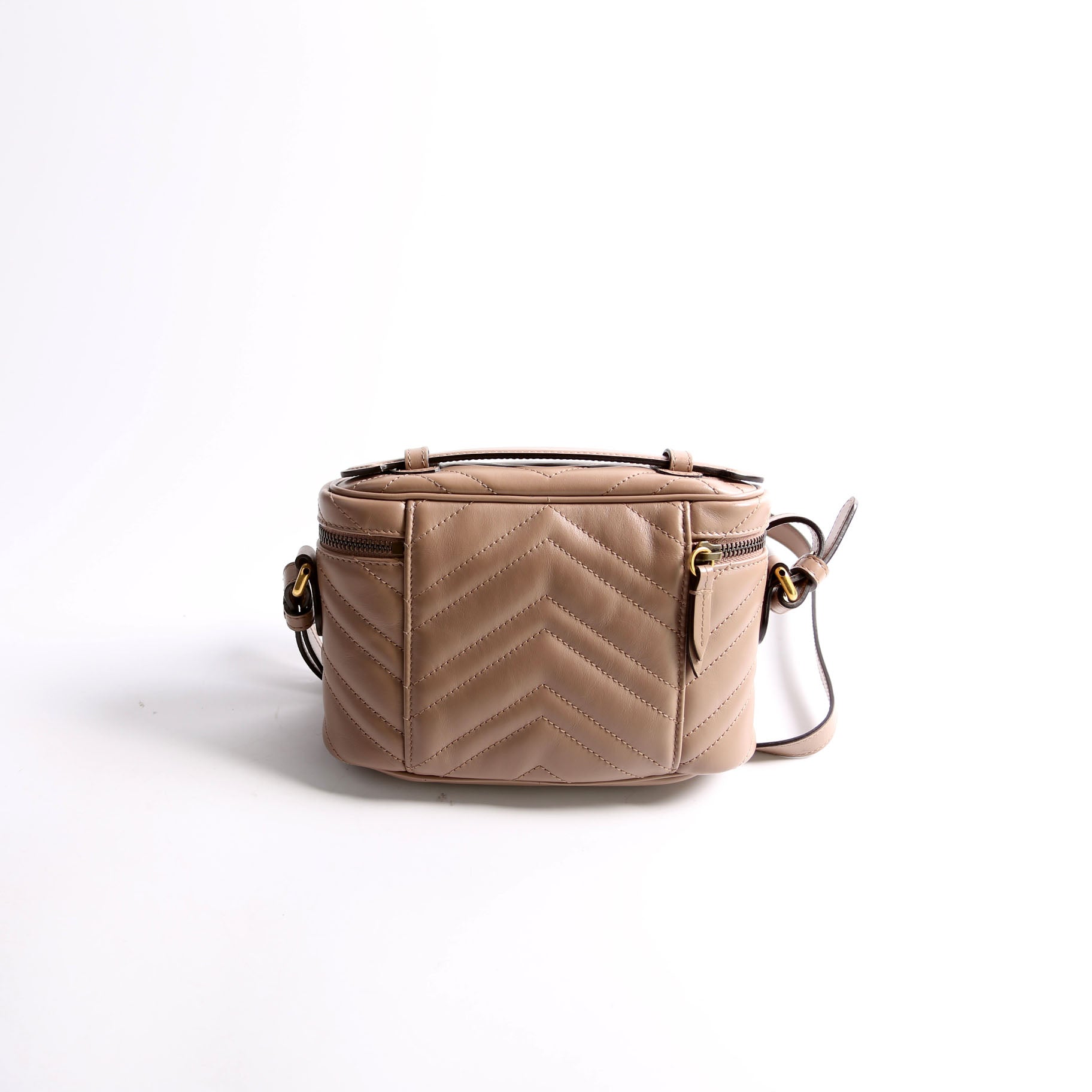 672253 GG Marmont Mini Bag Taupe