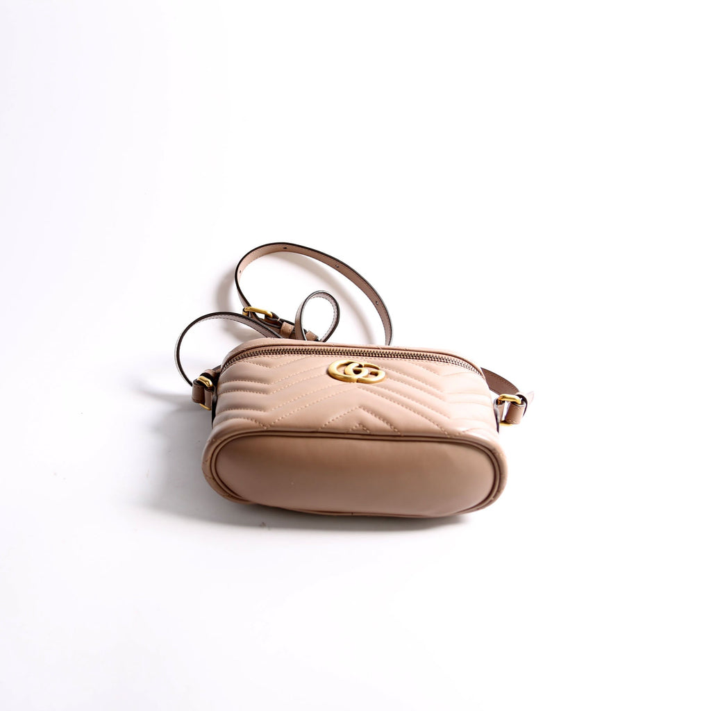 672253 GG Marmont Mini Bag Taupe