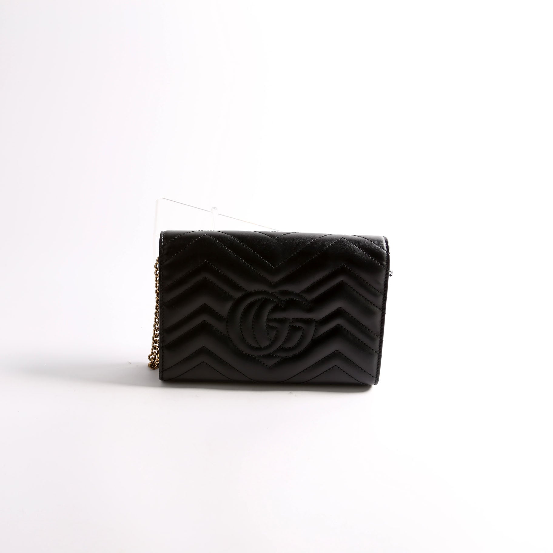 474575 Marmont Chain Wallet Black
