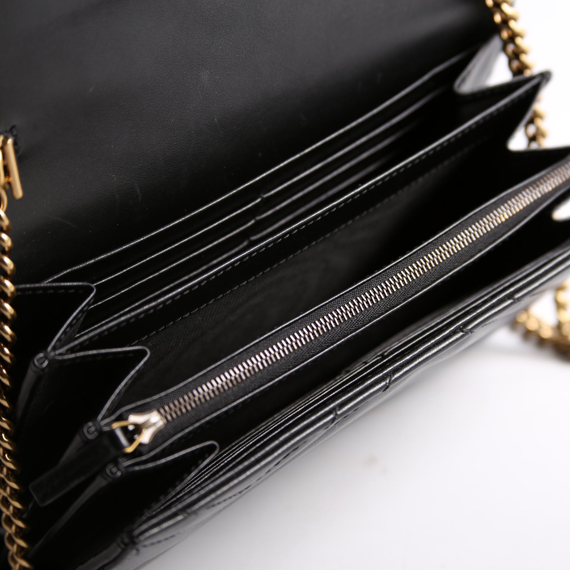 474575 Marmont Chain Wallet Black