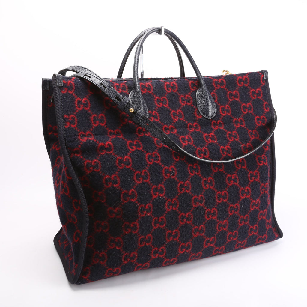 598169 GG Wool Tote Navy