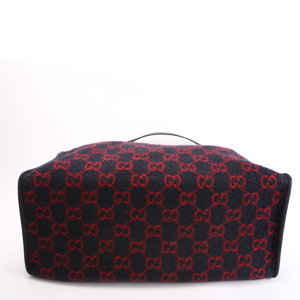 598169 GG Wool Tote Navy