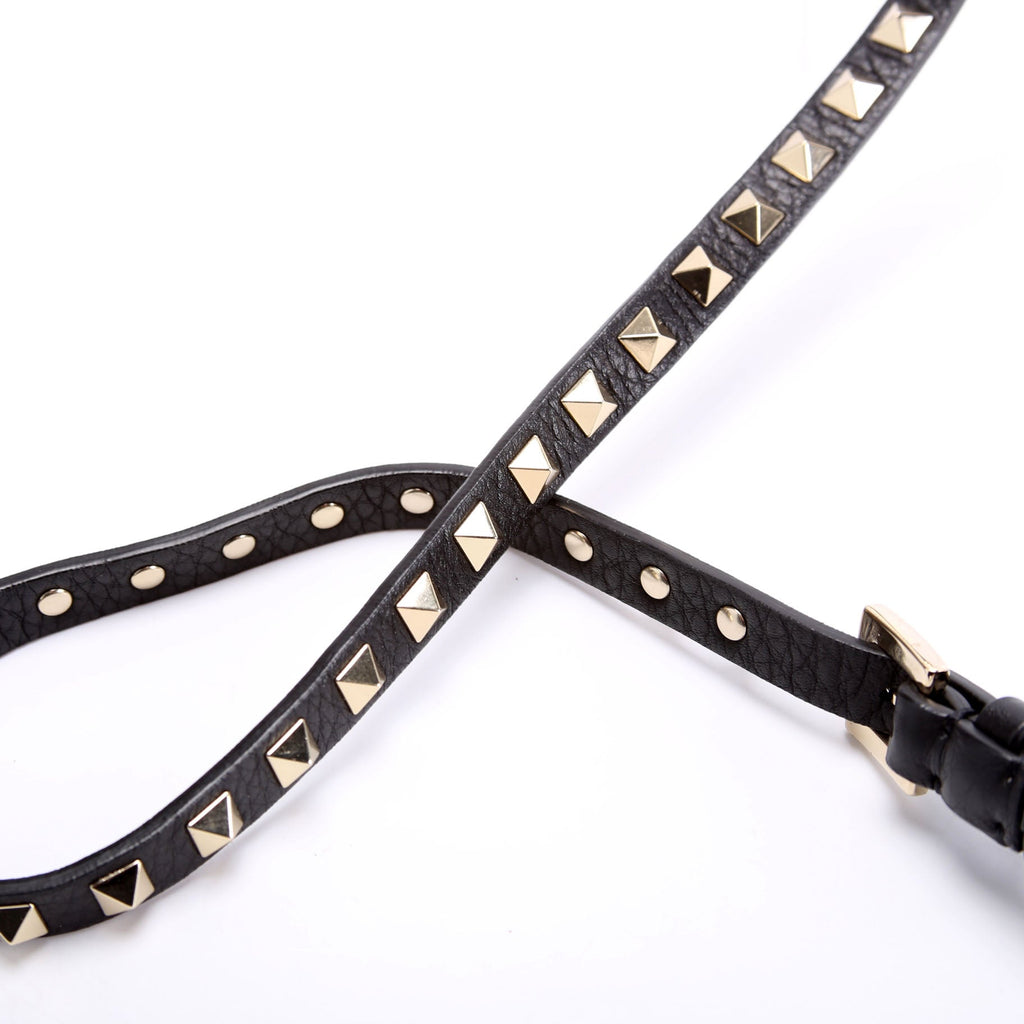 Rockstud Small FlIp Lock Crossbody Black