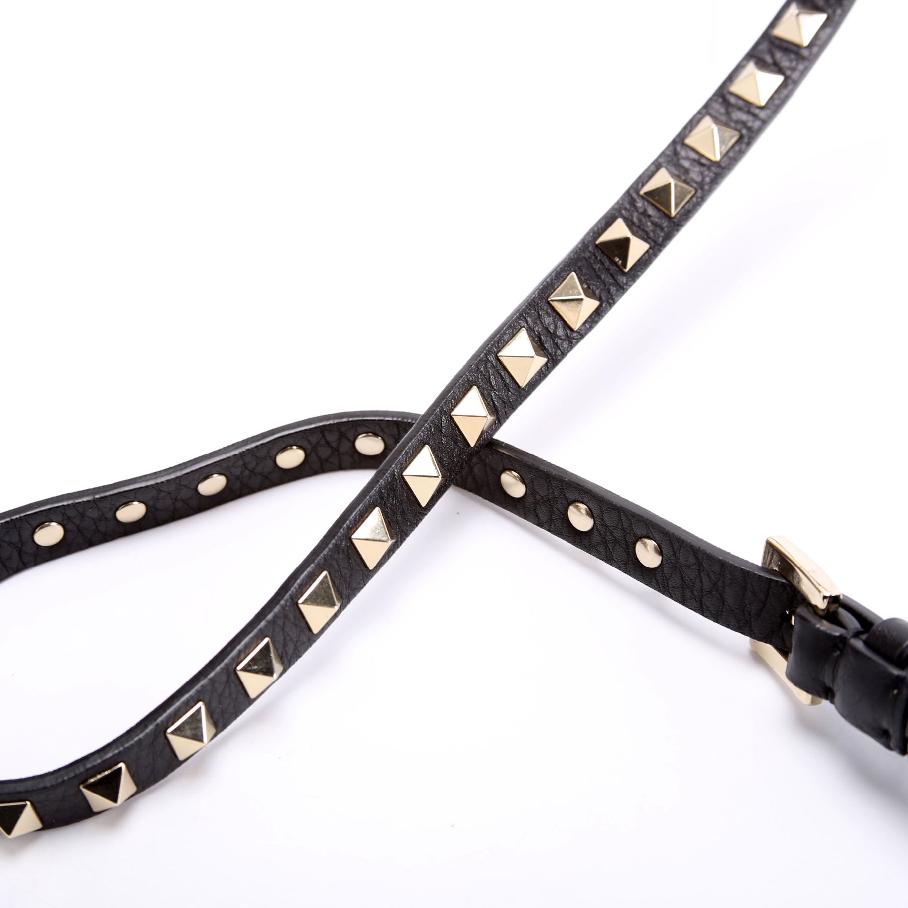 Rockstud Small FlIp Lock Crossbody Black