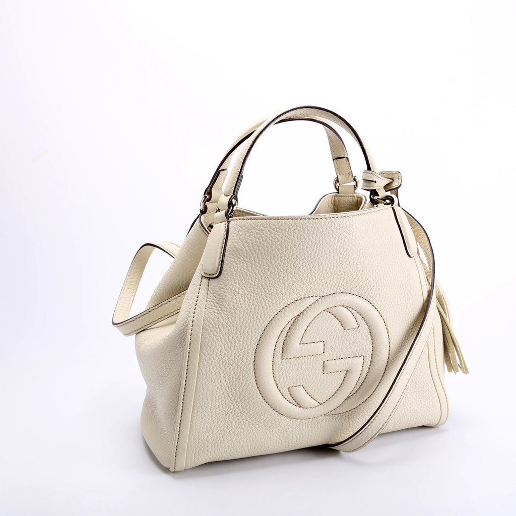 336751 Soho Leather Shoulder Off White